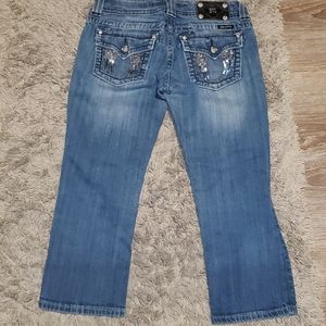 Miss Me Angel Wings pocket capri Jeans